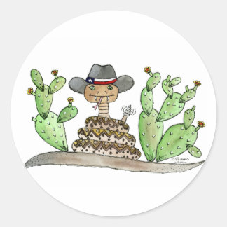 Texas Rattlesnake Runder Aufkleber