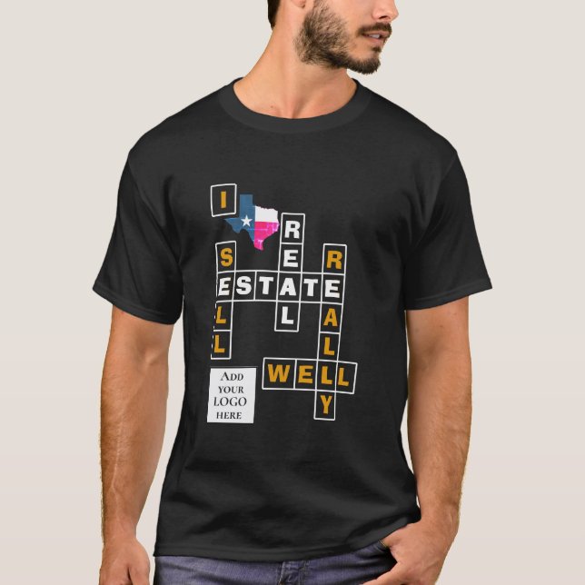 TEXAS Realty Real Anwesen QR CODE T-Shirt (Vorderseite)