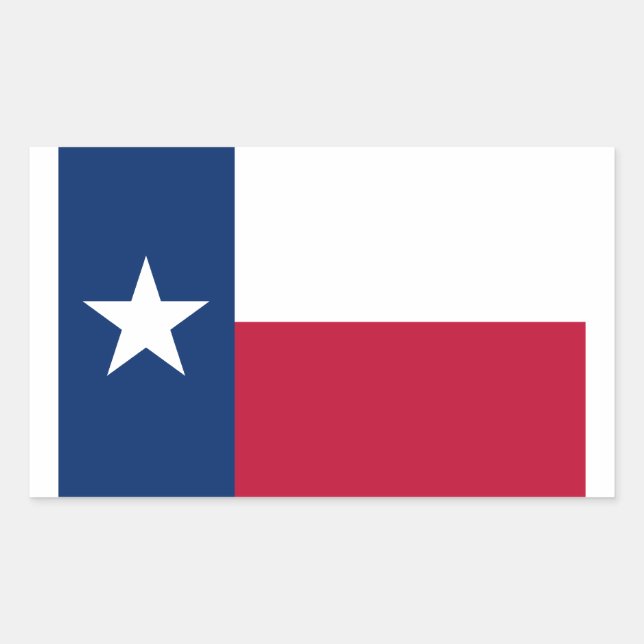 Texas Rechteckiger Aufkleber (Vorderseite)