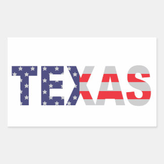 Texas Rechteckiger Aufkleber