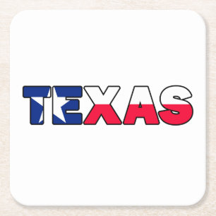 Texas Rechteckiger Pappuntersetzer