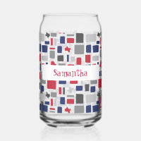 Texas Red & Blue Wonky Squares & Rectangle