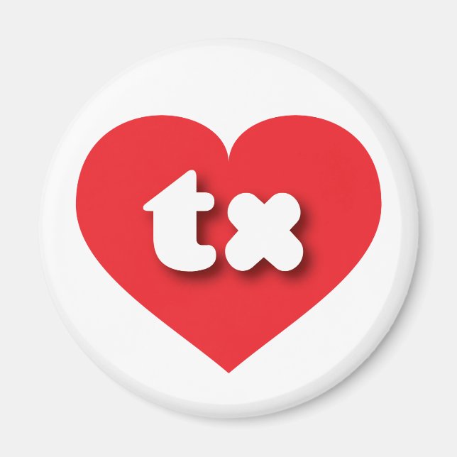 Texas red heart - I Liebe tx Magnet (Vorne)