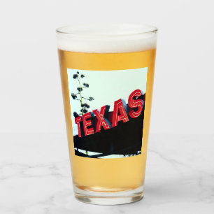 Texas Red Neon Lights USA Glas