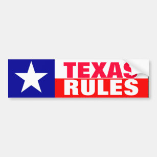 Texas-Regeln Autoaufkleber