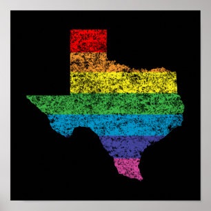 texas Regenbogen Poster