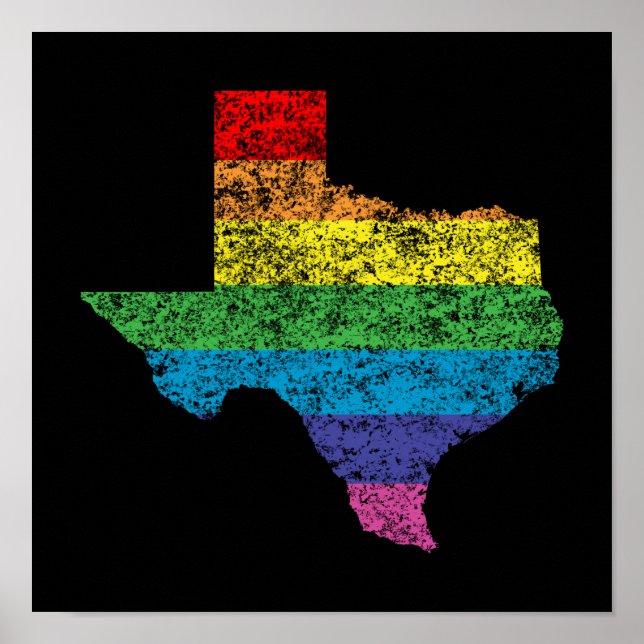 texas Regenbogen Poster (Vorne)