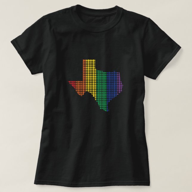 Texas-Regenbogen-Staat T-Shirt (Design vorne)