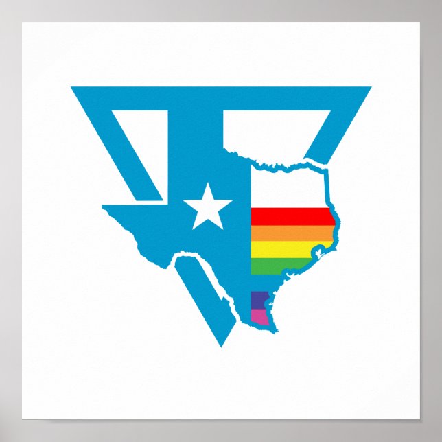 Texas-Regenbogendreieck Poster (Vorne)
