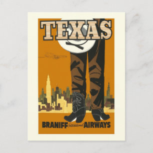 Texas Reise Vintage Postkarte