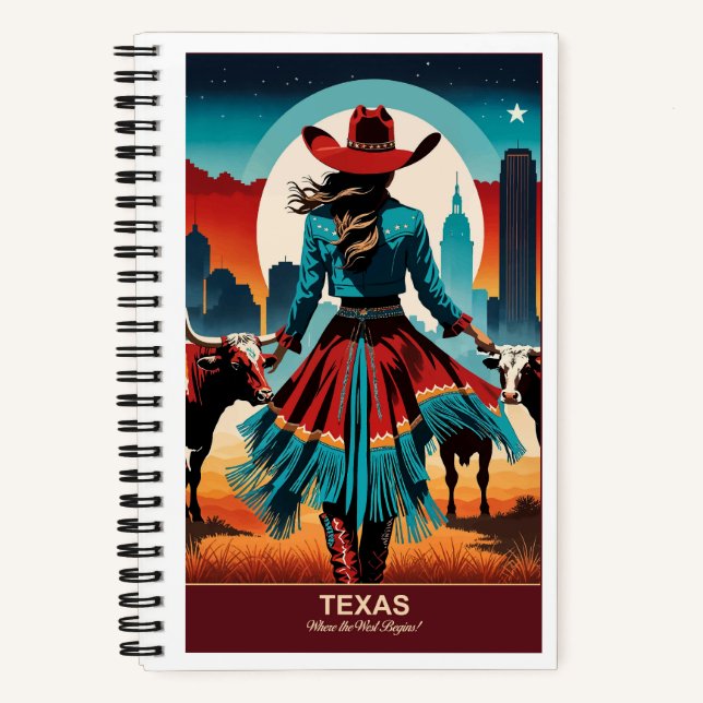 Texas Reise: Wo der Westen beginnt Notizbuch (Vorderseite)