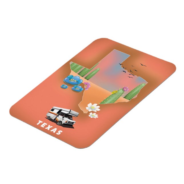 Texas Reiseplakat Magnet (Linke Seite)