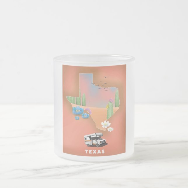 Texas Reiseplakat Mattglastasse (Mittel)