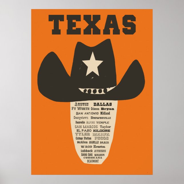Texas Reiseplakat Poster (Vorne)