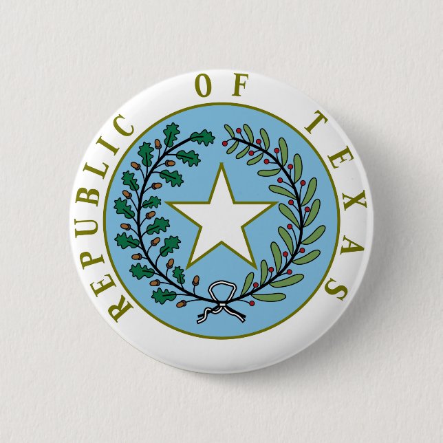 Texas (Republik der Texas-Siegel-Farbe) Button (Vorderseite)