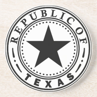 Texas (Republik von Texas-Siegel) Sandstein Untersetzer