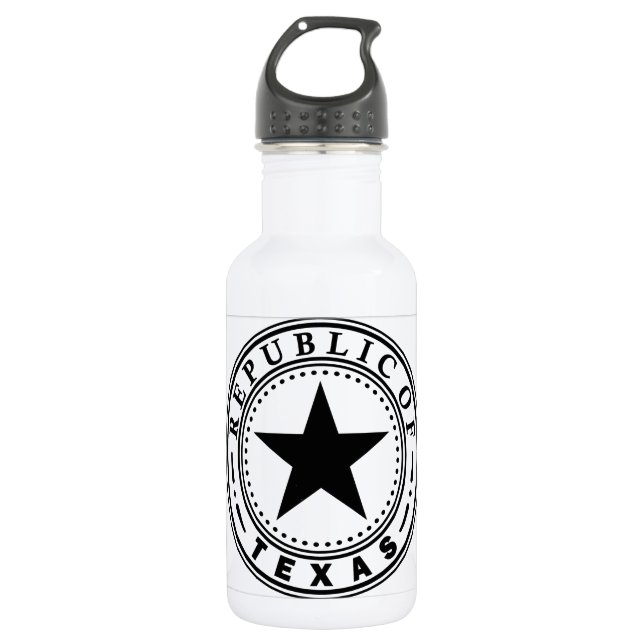 Texas (Republik von Texas-Siegel) Trinkflasche (Vorderseite)