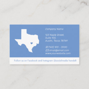 Texas Retail Business Card Begleitkarte