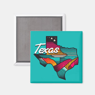 Texas Retro Sunset Lone Star Staat Souvenir Magnet
