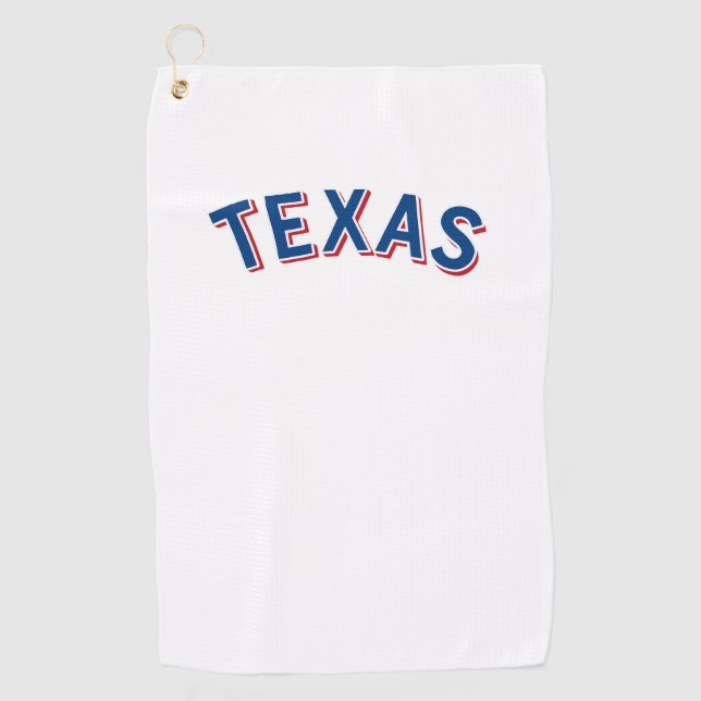 Texas Retro Vintag Lone Star Staat USA Golfhandtuch (Vorderseite)
