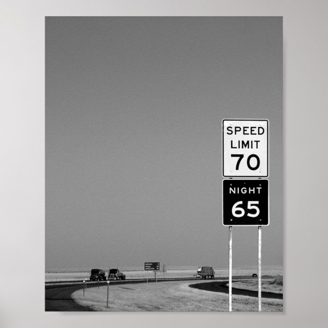 Texas Road Sign Poster (Vorne)