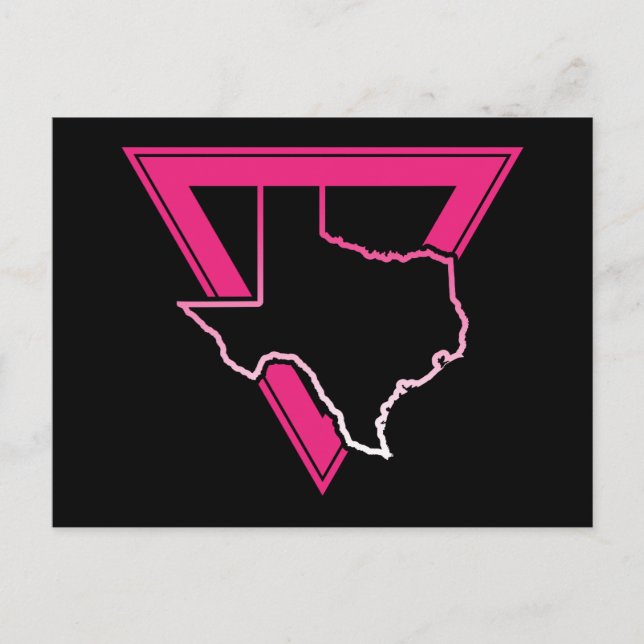 Texas-Rosa-Dreieck Postkarte (Vorderseite)