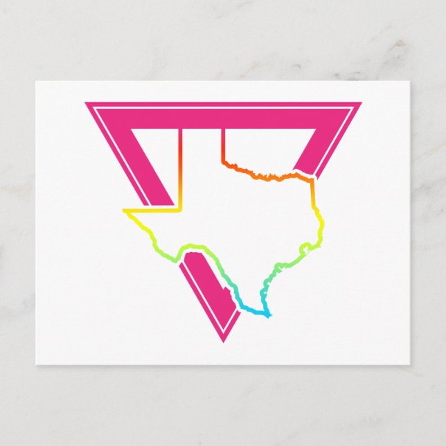 Texas-Rosa-Dreieck Postkarte (Vorderseite)