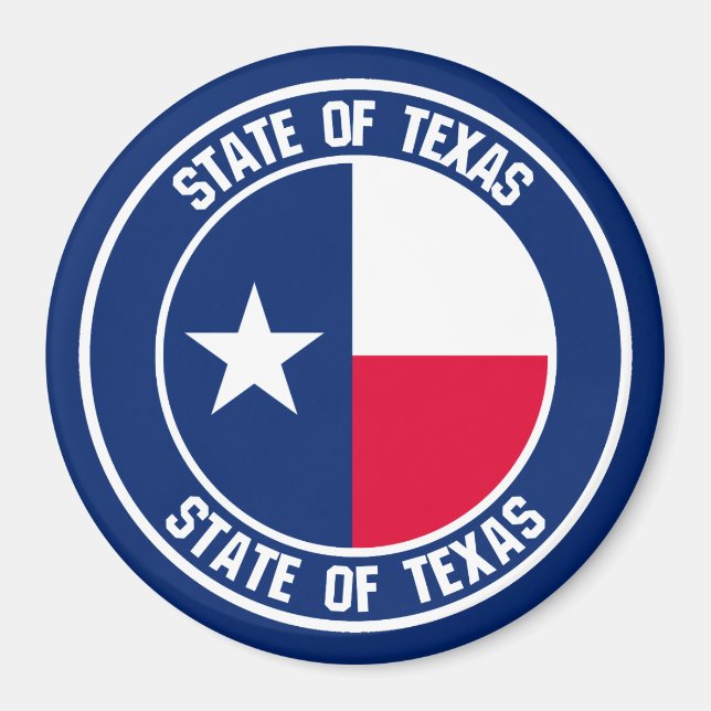 Texas Round Emblem Magnet (Vorne)