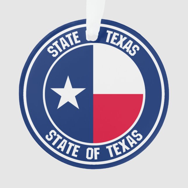 Texas Round Emblem Ornament (Vorderseite)