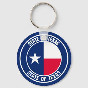 Texas Round Emblem Schlüsselanhänger