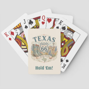 Texas Route 66 Cowgirl-Spielnacht im Western-Stil Spielkarten