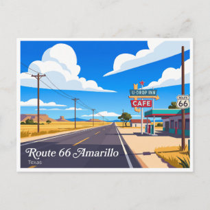 TEXAS Route 66 District Amarillo Postkarte