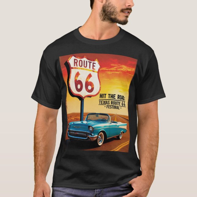Texas Route 66 Festival - T - Shirt (Vorderseite)