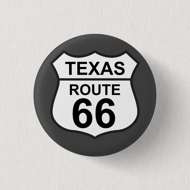 Texas Route 66 Hwy Sign Button (Vorderseite)