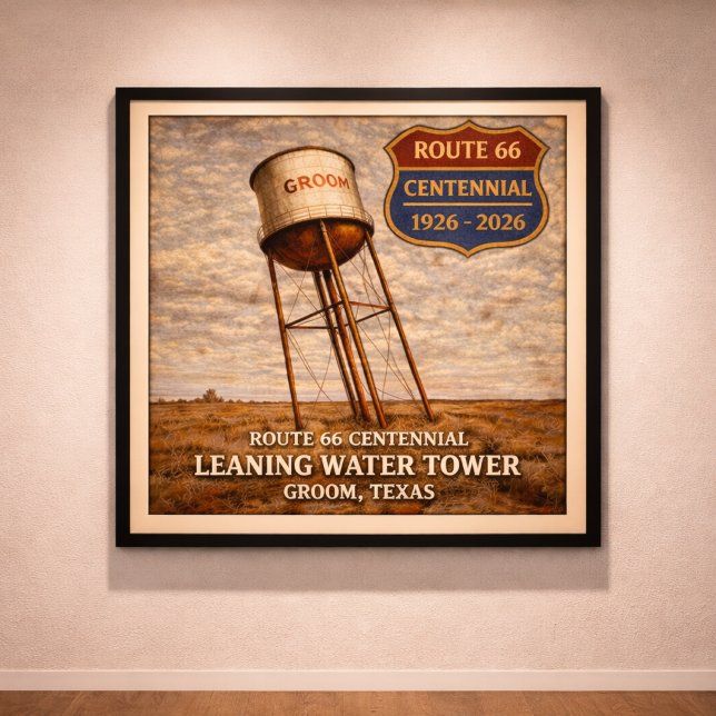 Texas Route 66 Leaning Tower Poster (Von Creator hochgeladen)