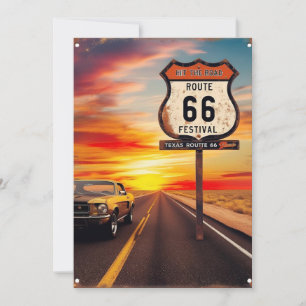 Texas Route 66 POSTCARD Einladung