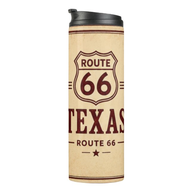 Texas Route 66 Road Warrior Coffee Reise Thermosbecher (Nach rechts gedreht)