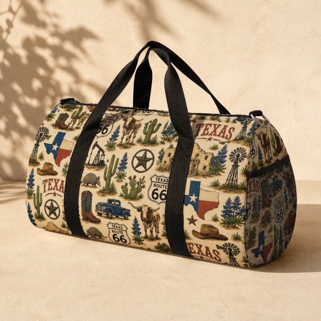 Texas Route 66 Wochenend-Rodeo Duffle Bag (Von Creator hochgeladen)