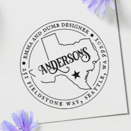 Texas Rücksendeadresse Briefmarke Selbstfarbig Mod Permastempel