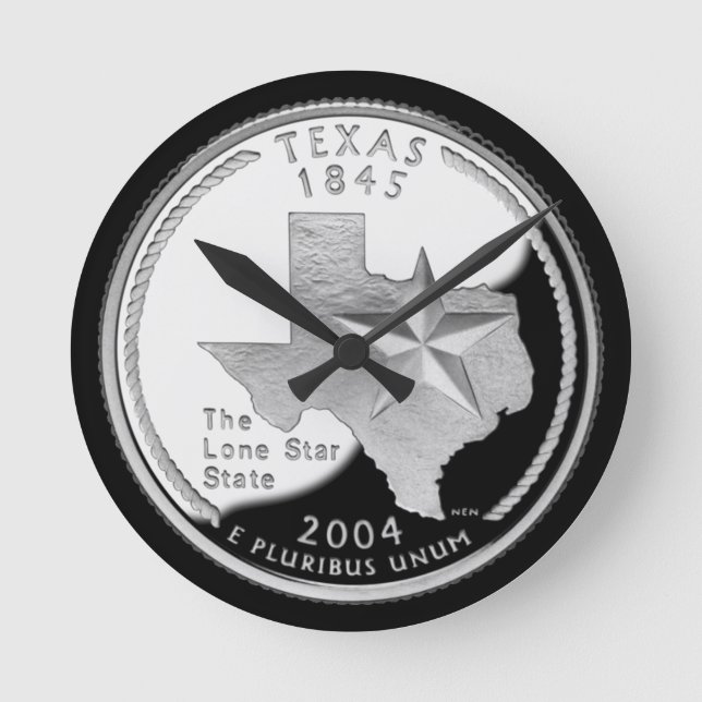 Texas Runde Wanduhr (Vorderseite)