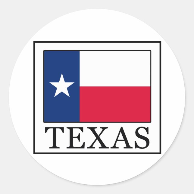 Texas Runder Aufkleber (Vorderseite)
