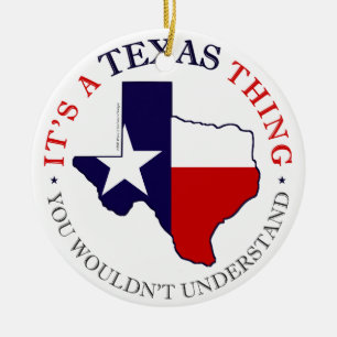 Texas-Sache Keramik Ornament