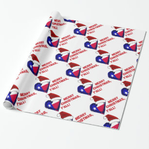 Texas Sankt - frohe Weihnachten Sie! Geschenkpapier