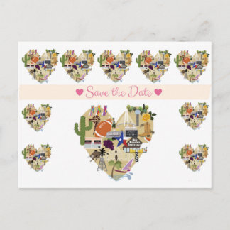 Texas Save the Date Postcard Ankündigungspostkarte