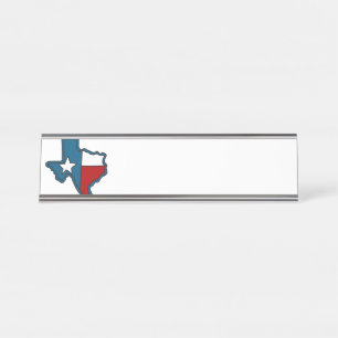 Texas Schreibtischnamensplakette