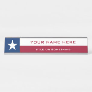 Texas Schreibtischnamensplakette
