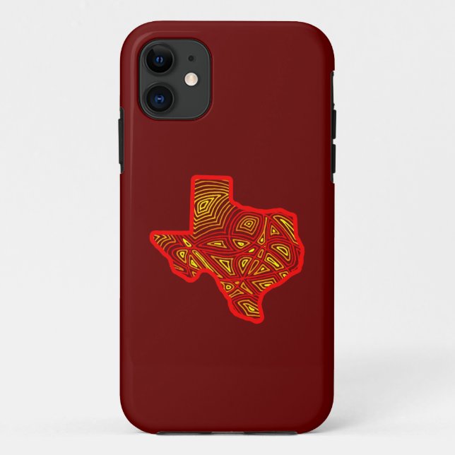 Texas Scribbleprint Case-Mate iPhone Hülle (Rückseite)