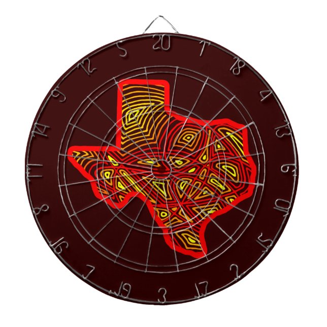 Texas Scribbleprint Dartscheibe (vorne)