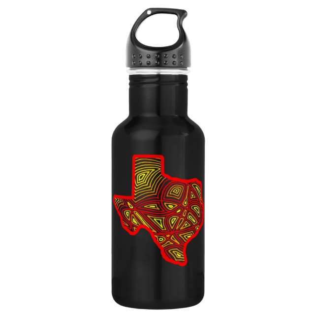 Texas Scribbleprint Edelstahlflasche (Vorderseite)