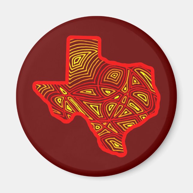 Texas Scribbleprint Magnet (Vorne)